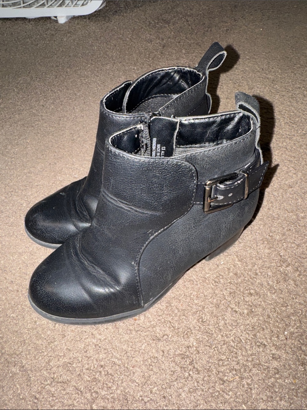 Classic Black girls Ankle Boots with Buckle